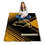 southern miss golden eagles arrow layers black quilt blanket best selling