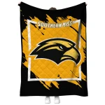southern miss golden eagles block border black quilt blanket best selling