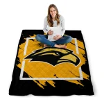 southern miss golden eagles block border black quilt blanket best selling