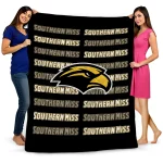 southern miss golden eagles bold red black quilt blanket best selling
