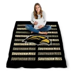 southern miss golden eagles bold red black quilt blanket best selling