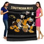 southern miss golden eagles disney football black quilt blanket best selling