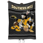 southern miss golden eagles disney football black quilt blanket best selling