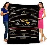 southern miss golden eagles handdrawn stripes black quilt blanket best selling