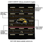 southern miss golden eagles handdrawn stripes black quilt blanket best selling