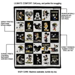 southern miss golden eagles mickey mouse motif black white quilt blanket best selling