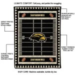 southern miss golden eagles mickey player black quilt blanket best selling