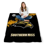southern miss golden eagles paint trail black quilt blanket best selling