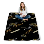 southern miss golden eagles sketch lines black quilt blanket best selling