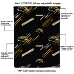 southern miss golden eagles sketch lines black quilt blanket best selling