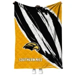 southern miss golden eagles stroke art black white quilt blanket best selling