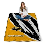 southern miss golden eagles stroke art black white quilt blanket best selling