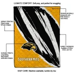 southern miss golden eagles stroke art black white quilt blanket best selling