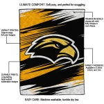 southern miss golden eagles wild lines black white quilt blanket best selling
