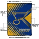 st louis blues arrow layers blue quilt blanket best selling