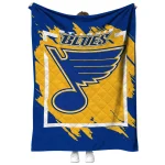 st louis blues block border blue quilt blanket best selling