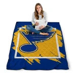 st louis blues block border blue quilt blanket best selling