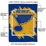 st louis blues block border blue quilt blanket best selling