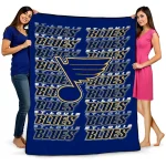 st louis blues bold red blue quilt blanket best selling