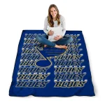 st louis blues bold red blue quilt blanket best selling
