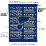 st louis blues bold red blue quilt blanket best selling