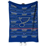 st louis blues handdrawn stripes blue quilt blanket best selling