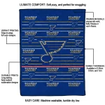 st louis blues handdrawn stripes blue quilt blanket best selling