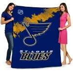 st louis blues nhl shield blue quilt blanket best selling