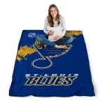 st louis blues nhl shield blue quilt blanket best selling