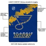 st louis blues nhl shield blue quilt blanket best selling
