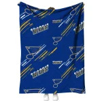st louis blues sketch lines blue quilt blanket best selling