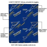 st louis blues sketch lines blue quilt blanket best selling