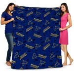 st louis blues solid classic blue quilt blanket best selling