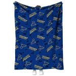 st louis blues solid classic blue quilt blanket best selling