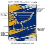 st louis blues wild lines blue white quilt blanket best selling