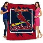 st louis cardinals block border red quilt blanket best selling