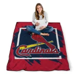 st louis cardinals block border red quilt blanket best selling