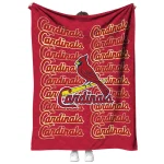 st louis cardinals bold red quilt blanket best selling
