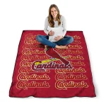 st louis cardinals bold red quilt blanket best selling