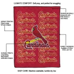 st louis cardinals bold red quilt blanket best selling