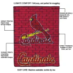 st louis cardinals brick grid red quilt blanket best selling