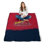 st louis cardinals dot illusion red quilt blanket best selling