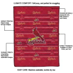 st louis cardinals handdrawn stripes red quilt blanket best selling