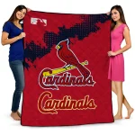 st louis cardinals league patch red quilt blanket best selling