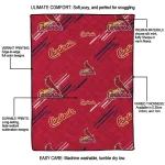 st louis cardinals sketch lines red quilt blanket best selling