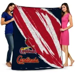 st louis cardinals stroke art red white quilt blanket best selling