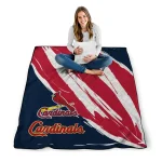 st louis cardinals stroke art red white quilt blanket best selling