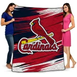 St. Louis Cardinals Wild Lines Red White Quilt Blanket 1 st louis cardinals wild lines red white quilt blanket best selling