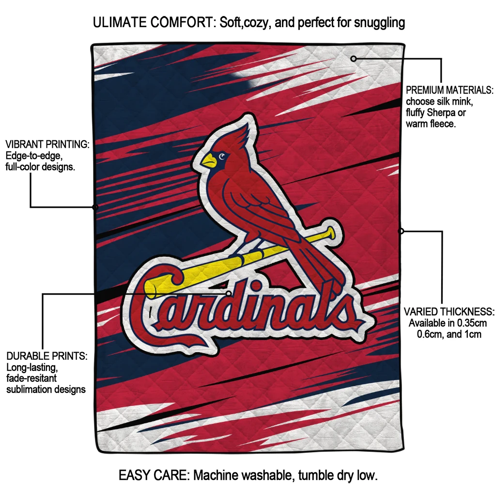 st louis cardinals wild lines red white quilt blanket latest model st louis cardinals wild lines red white quilt blanket latest model