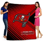 tampa bay buccaneers arrow layers red quilt blanket best selling